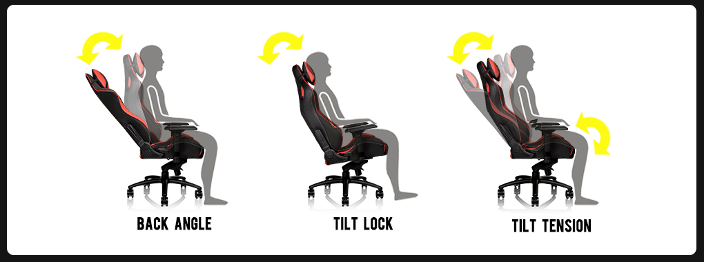 Características de una silla con ajuste del ángulo del respaldo