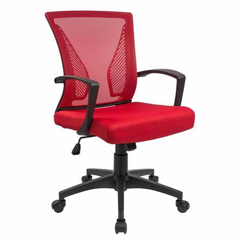 Furmax Office Mid Back Swivel Lumbar Support Desk Chair